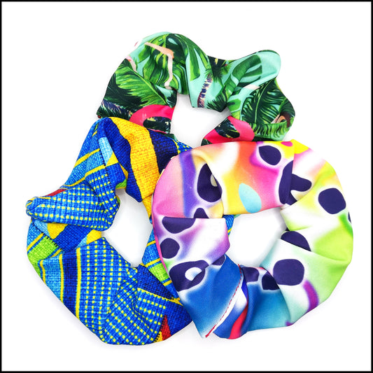 Recycled Fabric Scrunchies